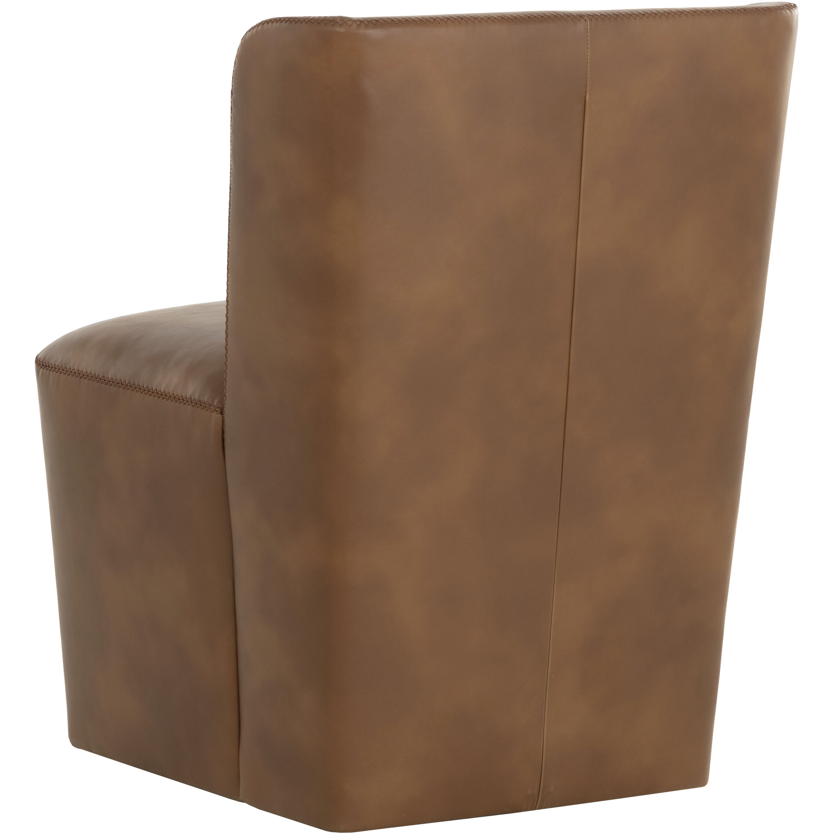 Amita Tobacco Tan Wheeled Dining Chair